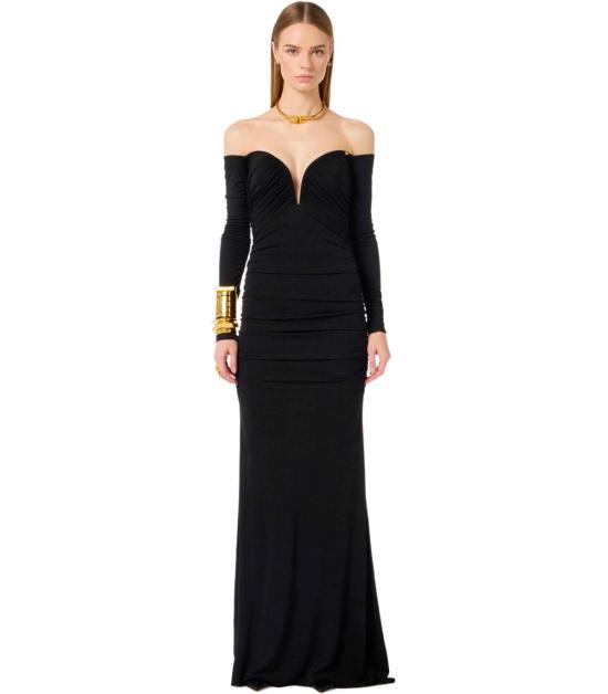 26SS 엘리자베타프랜치 롱 원피스 ABR1061E2 110 40 Black - ELISABETTA FRANCHI