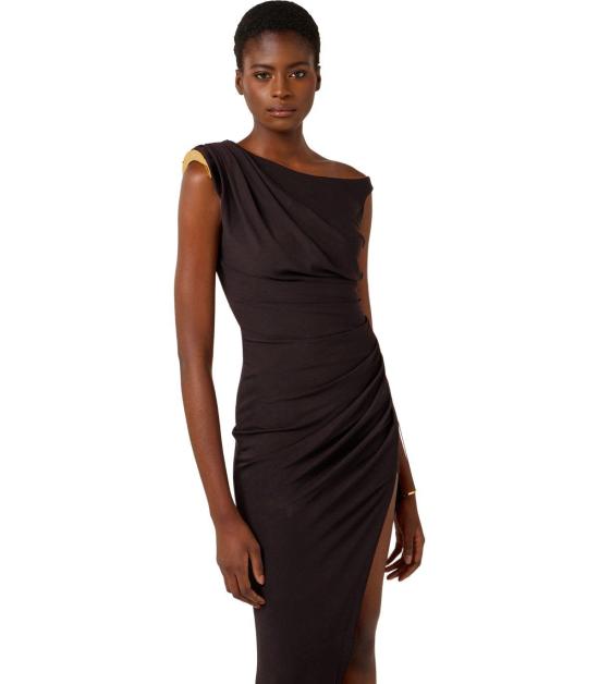 26SS 엘리자베타프랜치 롱 원피스 AB90661E2 EV9 40 Brown - ELISABETTA FRANCHI