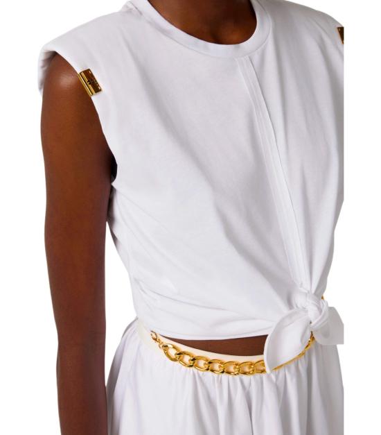 26SS 엘리자베타프랜치 민소매 티셔츠 MA01161E2 270 38 White - ELISABETTA FRANCHI