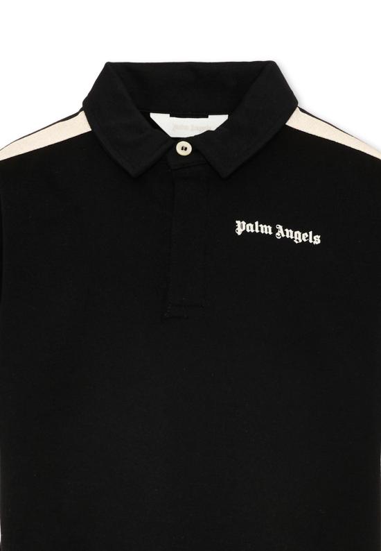 26SS [키즈] 팜앤젤스 폴로 셔츠 PBBD013S26FLE001 110 BLACK - PALM ANGELS
