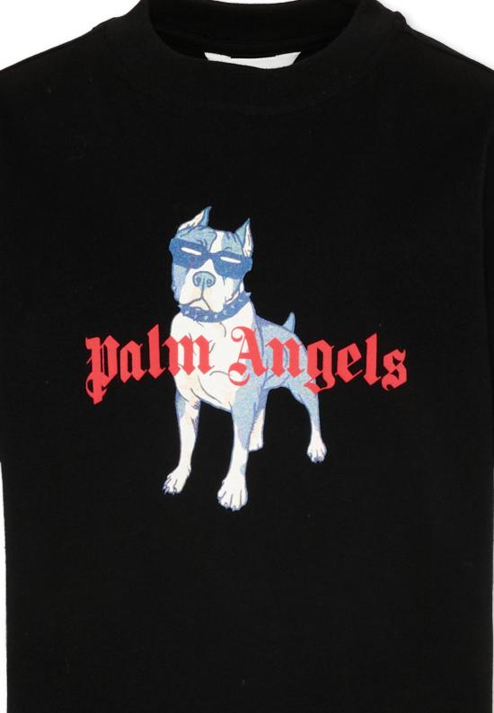 26SS [키즈] 팜앤젤스 티셔츠 PBAA003S26JER008 110 BLACK - PALM ANGELS