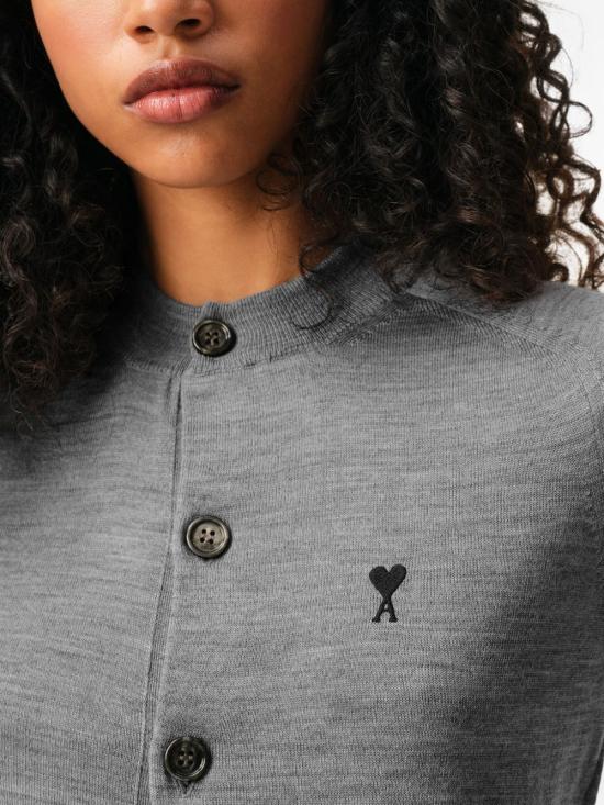 26SS 아미 가디건 FKC387 KN00390504 Grey - AMI