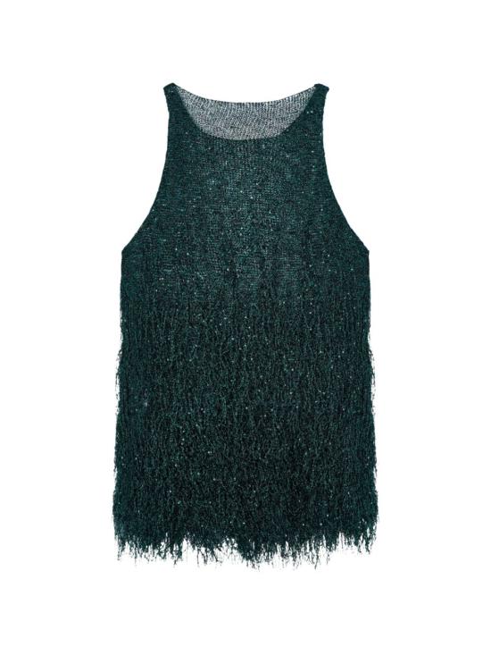 26SS 조르지오 아르마니 민소매 티셔츠 GW003312 AF25439F7009 Green - GIORGIO ARMANI