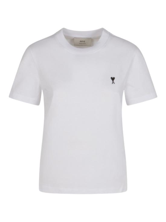 26SS 아미 스몰 하트 로고 코튼 크롭 티셔츠 FTS347 724100 White