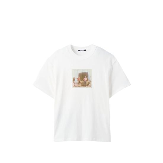 26SS 자크뮈스 페이장 쇼트 슬리브 티셔츠 TSM00595AJ00256 1NU WHITE DOM