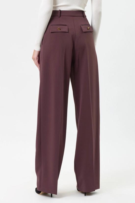 25FW 엘리자베타프랜치 스트레이트 팬츠 PA 125 56E2 V360 burgundy - ELISABETTA FRANCHI