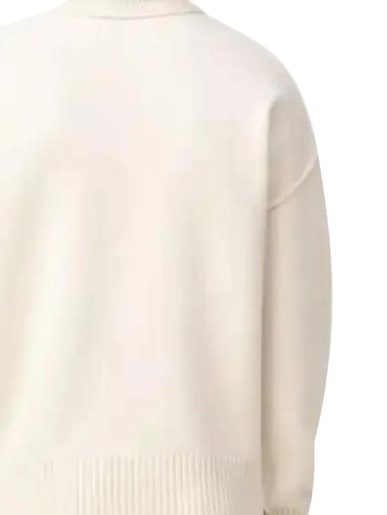 26SS 아미 빅 하트 울 크루넥 스웨터 UKS838 018154 Off white red - AMI