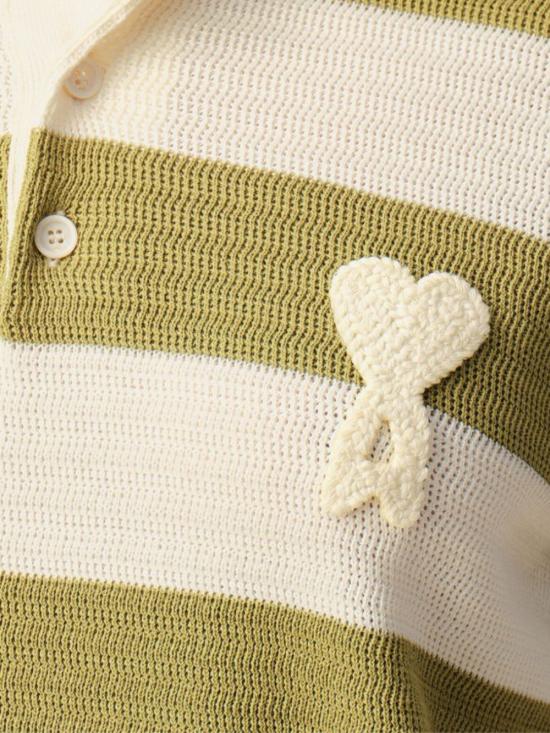 26SS 아미 반팔 티셔츠 FPL430 KN0153A041 BLANC CREME MATCHA - AMI