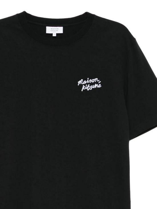 26SS 메종키츠네 핸드라이팅 컴포트 티셔츠 MM00126KJ7025 0197 Black - MAISON KITSUNE