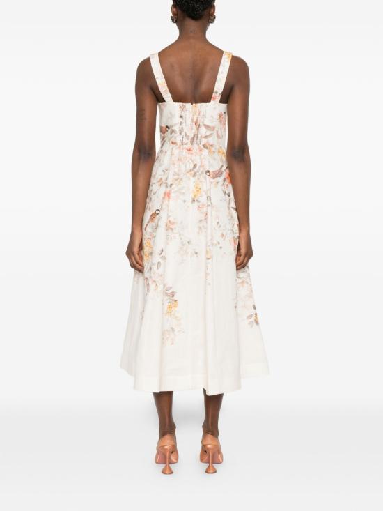 26SS 짐머만 미디 원피스 7525DS261 CMSO White - ZIMMERMANN