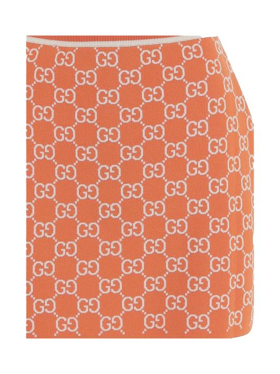 26SS 구찌 숏 스커트 856264XKE0M 6027 Orange - GUCCI