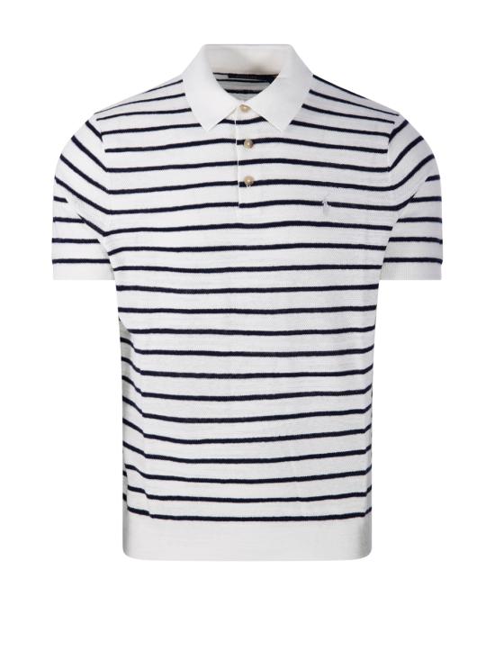 26SS 랄프 로렌 폴로 티셔츠 710B13894003 DECKWASH WHITE COMBO