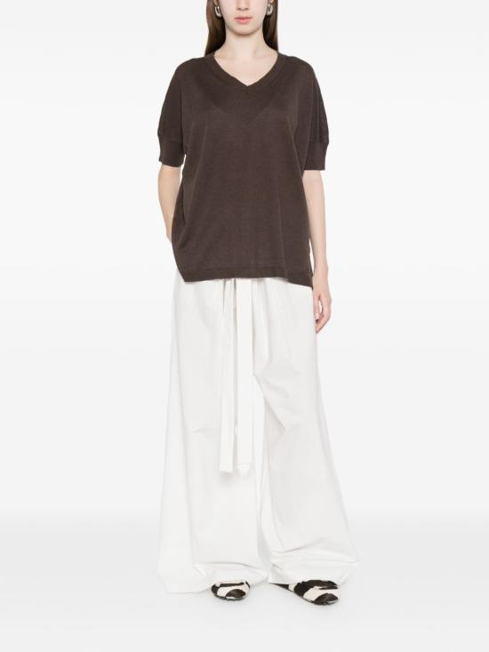 26SS 안네클레르 반팔 티셔츠 D1500 317912 Brown - ANNECLAIRE