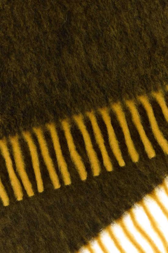  버버리 머플러/스카프 투톤 알파카 블렌드 스카프 크라운 옐로우 트레클 - BURBERRY