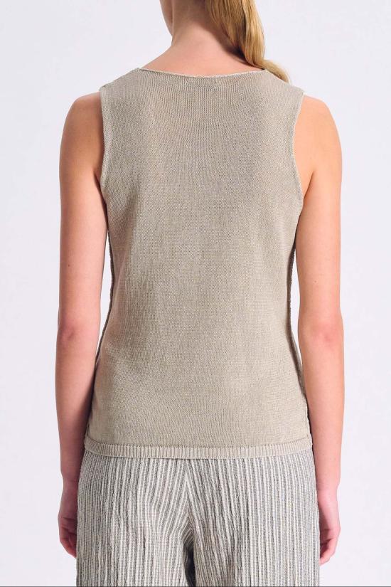  트랜짓 파 수쉬 민소매 티셔츠 트랜짓 파 서치 V 탱크탑 샌드 - TRANSIT PAR SUCH