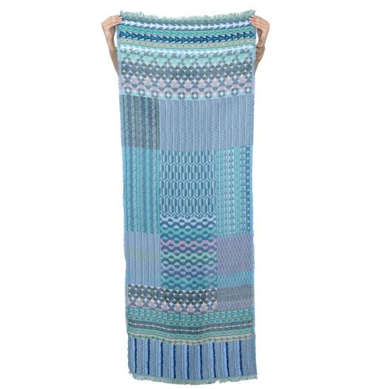  비스마야 머플러/스카프 가을의 아름다움 자수 스카프 터쿼이즈 그린