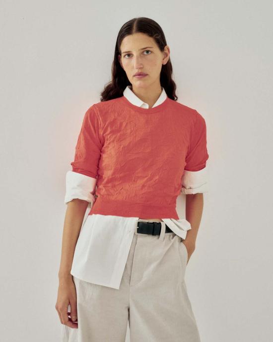  사야카 다비스 뉴욕 스웨터 사야카 데이비스 뉴욕 크링클 풀오버 탑