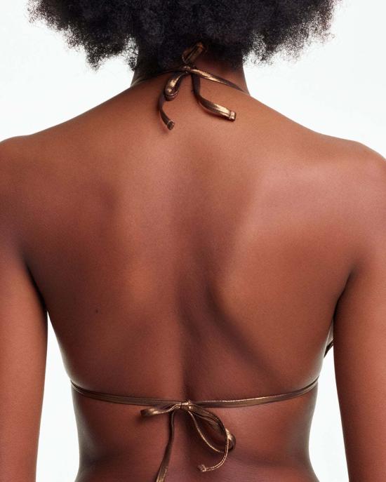  야스민 에슬라미 비키니 수영복 미카 트라이앵글 비키니 탑 코퍼 - YASMINE ESLAMI