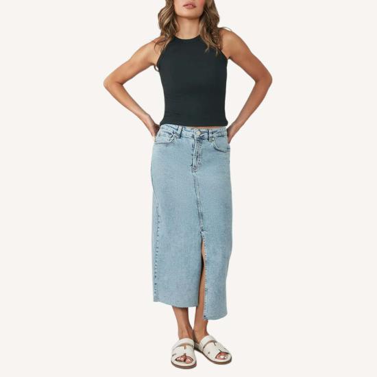  Lola Denim 데님 스커트 롤라 데님 할스톤