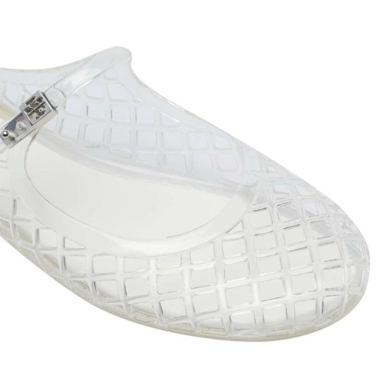  토리버치 힐/펌프스 멜로우 젤리 메리 제인 샌들 투명/은색 - TORY BURCH