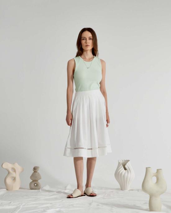  퓨처 클래식스 미디 스커트 퓨처 클래식 플리츠 플레어 스커트 - FUTURE CLASSICS