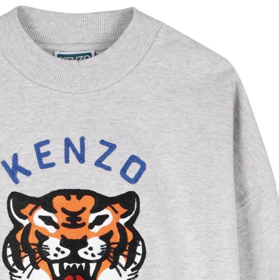 26SS [키즈] 겐조 니트/스웻셔츠 K61877 A16 Grey - KENZO