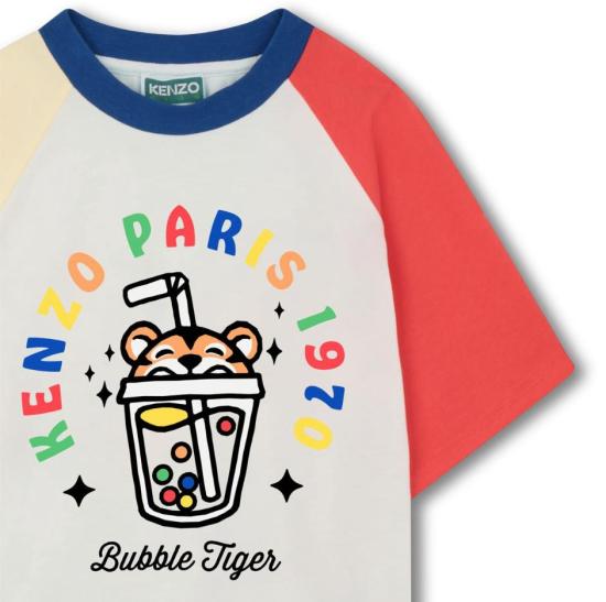 26SS [키즈] 겐조 티셔츠 K61852 117 Beige - KENZO