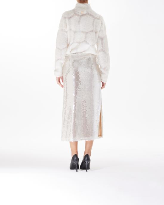  제니 롱 스커트 77AJE374 N0458 bianco BIANCO - GENNY