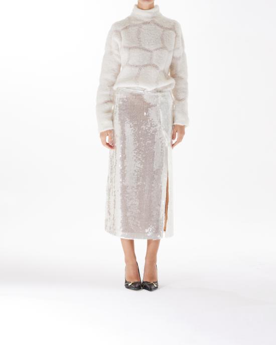  제니 롱 스커트 77AJE374 N0458 bianco BIANCO - GENNY