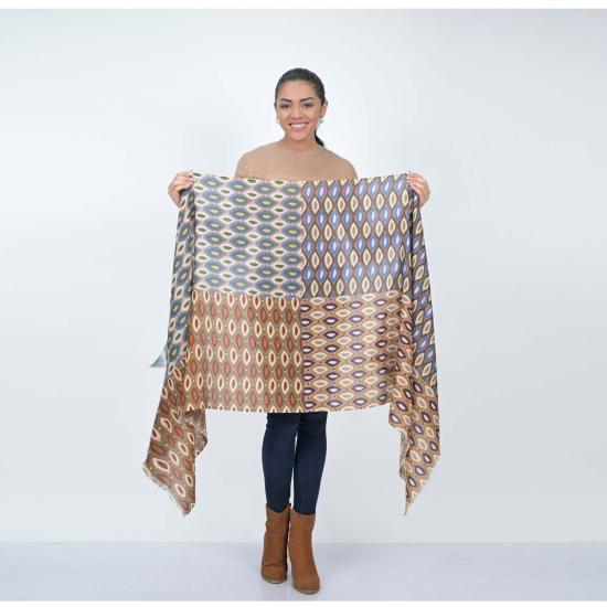  비스마야 머플러/스카프 칼레이도스코프 게이즈 스카프 골든 옐로우 - VISMAYA