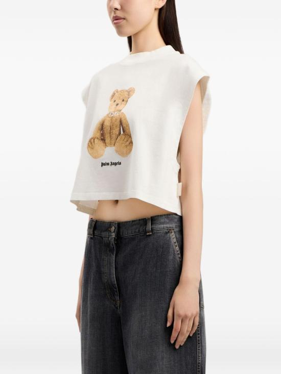 26SS 팜앤젤스 긴팔 티셔츠 PWAC022S26 JER0020360 Off white brown - PALM ANGELS