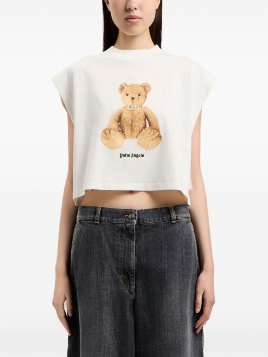 26SS 팜앤젤스 긴팔 티셔츠 PWAC022S26 JER0020360 Off white brown - PALM ANGELS