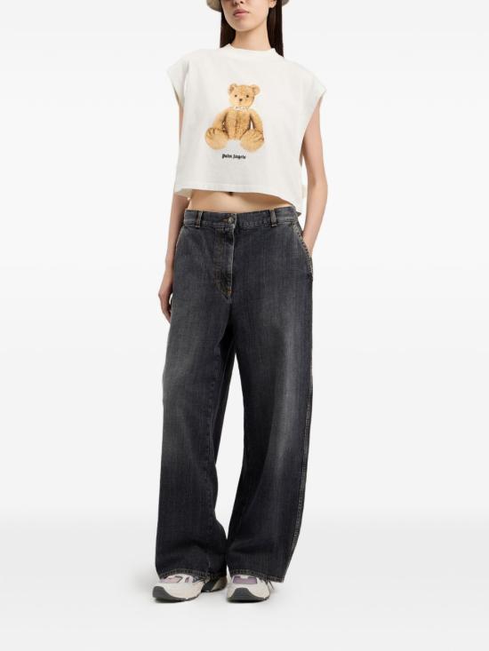 26SS 팜앤젤스 긴팔 티셔츠 PWAC022S26 JER0020360 Off white brown - PALM ANGELS