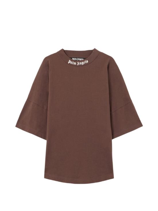 26SS 팜앤젤스 반팔 티셔츠 PMAA10BS26 JER0016003 Brown off white