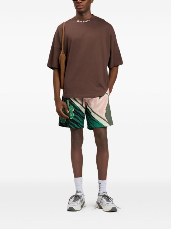 26SS 팜앤젤스 반팔 티셔츠 PMAA10BS26 JER0016003 Brown off white - PALM ANGELS