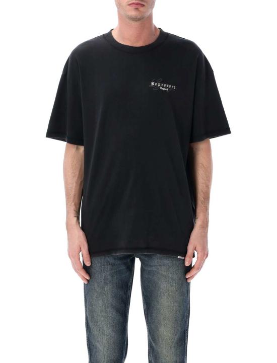  리프레젠트 탑 Represent Legacy 오버프린트 티셔츠 빈티지 블랙