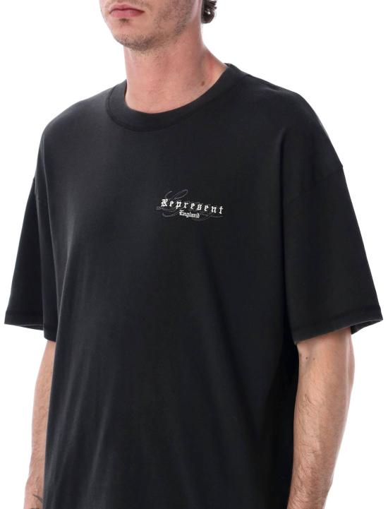  리프레젠트 탑 Represent Legacy 오버프린트 티셔츠 빈티지 블랙 - REPRESENT