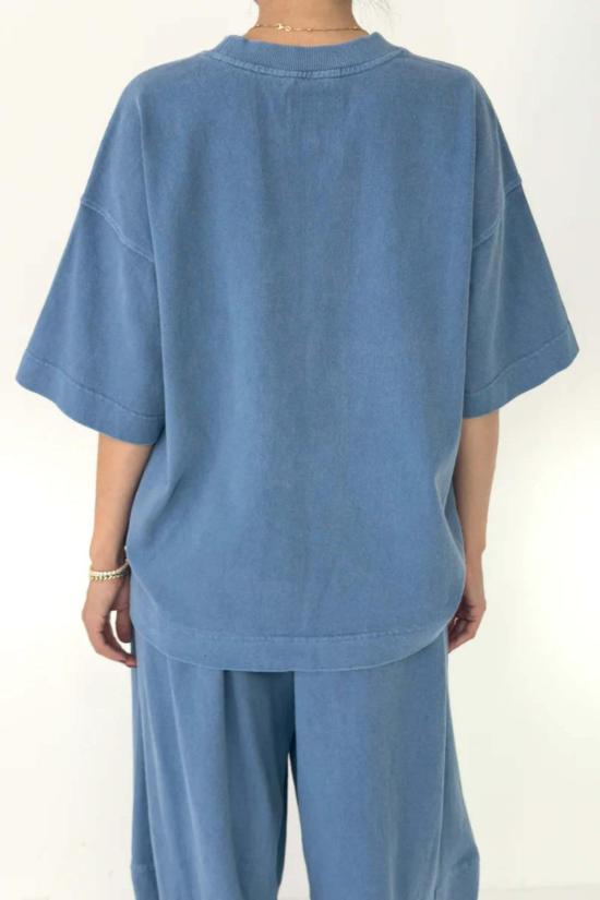  르 본 숍 반팔 티셔츠 제이든 티 콘플라워 블루 - Le Bon Shoppe