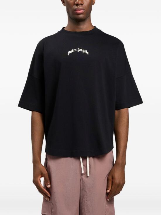 26SS 팜앤젤스 반팔 티셔츠 PMAA10BS26 JER0071003 Black off white - PALM ANGELS