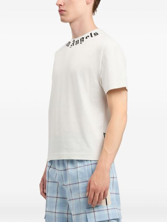 26SS 팜앤젤스 반팔 티셔츠 PMAA109S26 JER0080310 Off white black - PALM ANGELS