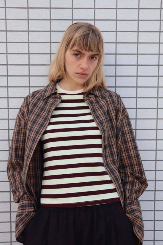  블랑카 탑 파스칼 셔츠 브라운 - BLANCA