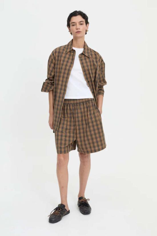  블랑카 탑 파스칼 셔츠 브라운 - BLANCA