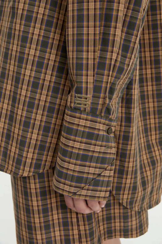  블랑카 탑 파스칼 셔츠 브라운 - BLANCA