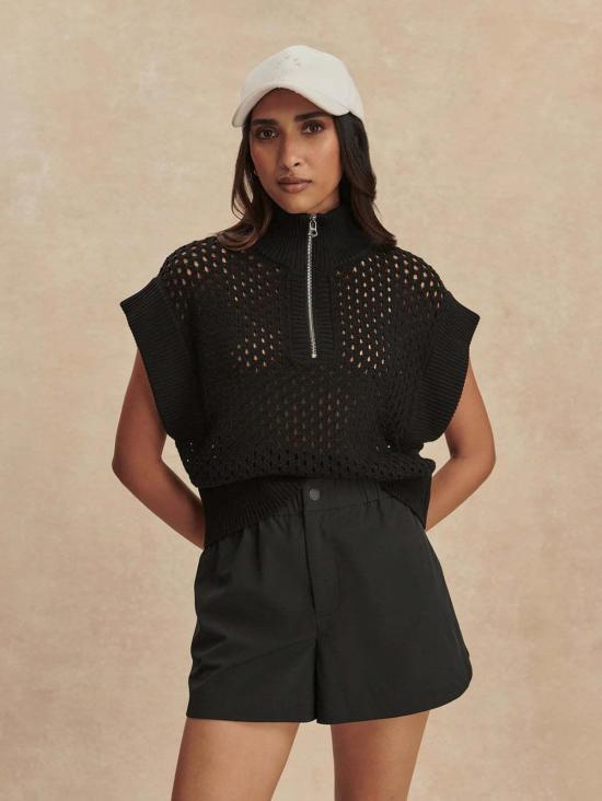  발리 숏팬츠 바를리 닐라 미드라이즈 4.5 쇼츠 블랙 - VARLEY