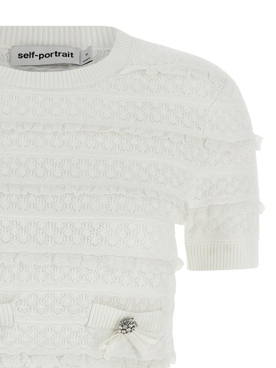 26SS 셀프 포트레이트 탑 SS26063TWWHITE - SELF PORTRAIT