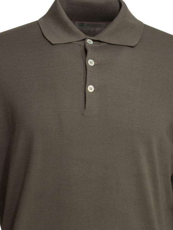 26SS 브루넬로 쿠치넬리 니트 폴로 셔츠 M29800135CLL90 - BRUNELLO CUCINELLI