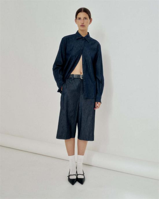  사야카 다비스 뉴욕 탑 사야카 데이비스 뉴욕 슬림 셔츠 인디고 - SAYAKA DAVIS NEW YORK