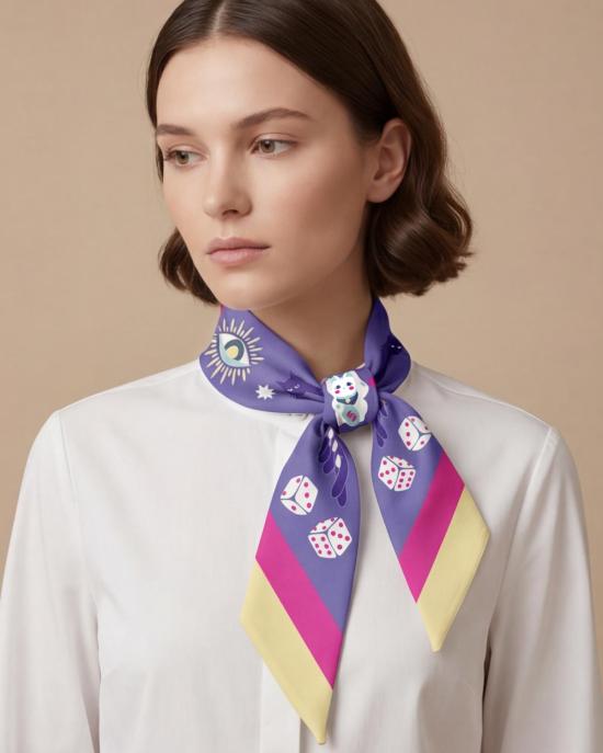  센티넬 머플러/스카프 포춘 트윌리 리본 스카프 - CENTINELLE