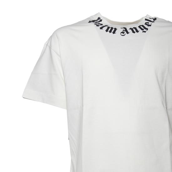 26SS 팜앤젤스 반팔 티셔츠 PMAA109S26JER008 0310 Bianco nero - PALM ANGELS