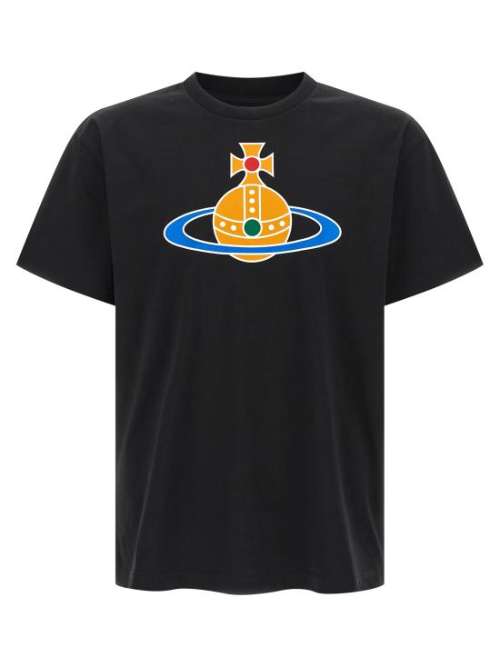 26SS 비비안웨스트우드 반팔 티셔츠 3G01004S J001M N401 BLACK DOM